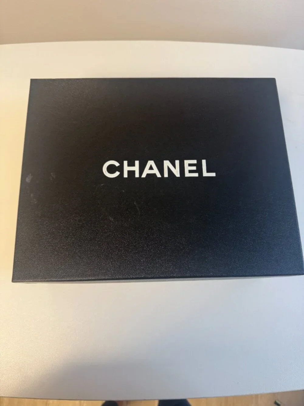 Chanel Black Leather Chain CC Logo Flat Sandal Size 37 Box Dust Bag Italy